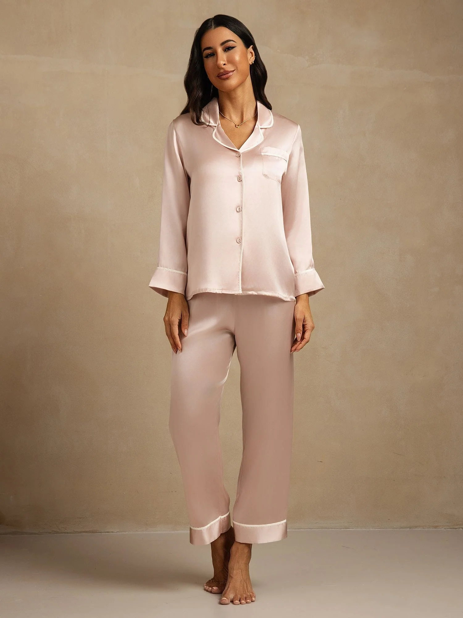 Conjunto de Pijama Clásico de Seda de Morera 100% - Image 25