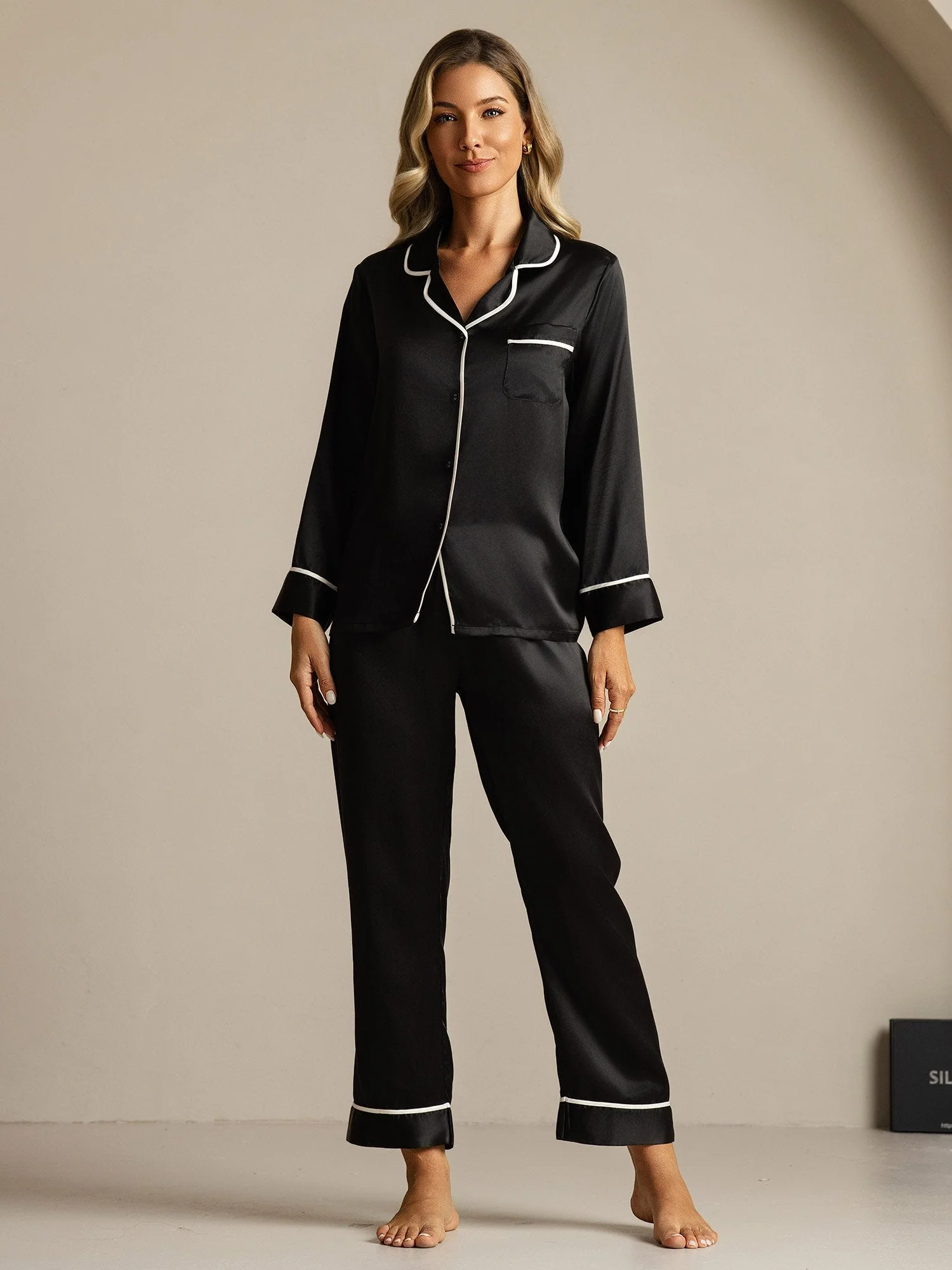 Conjunto de Pijama Clásico de Seda de Morera 100% - Image 29