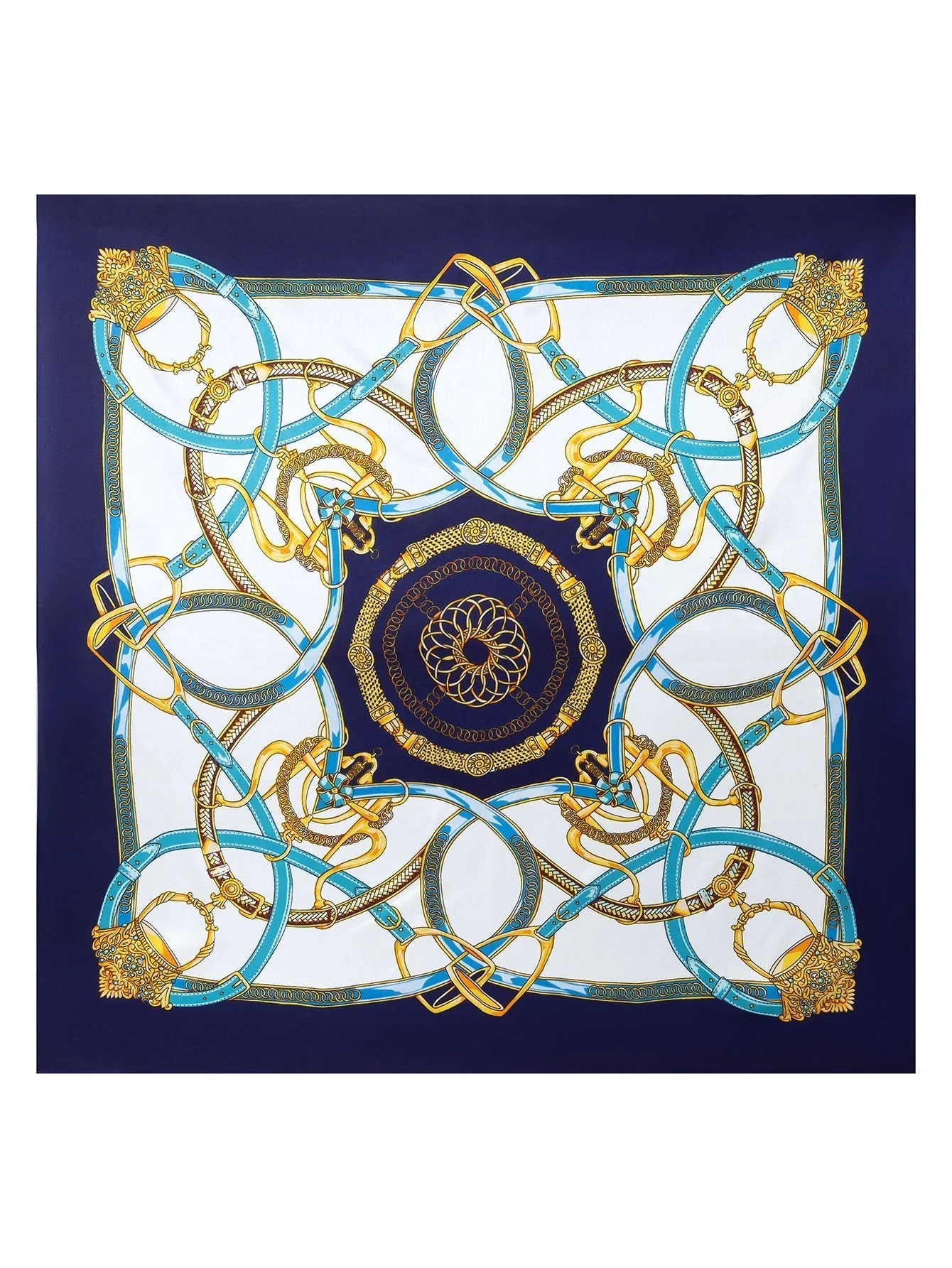Pañuelo chal cuadrado estampado 100% seda de morera 88*88cm - Image 7