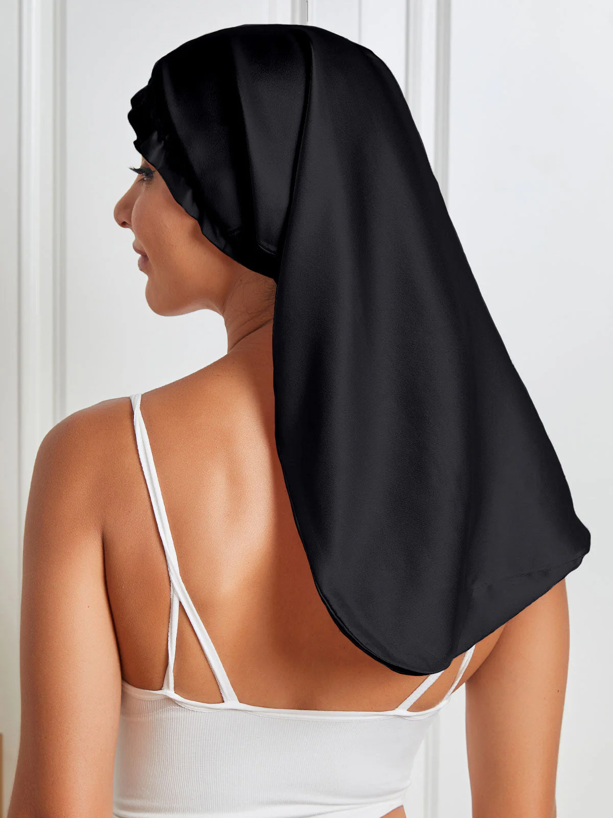 Gorro Elegante Largo De Pura Seda - Image 6