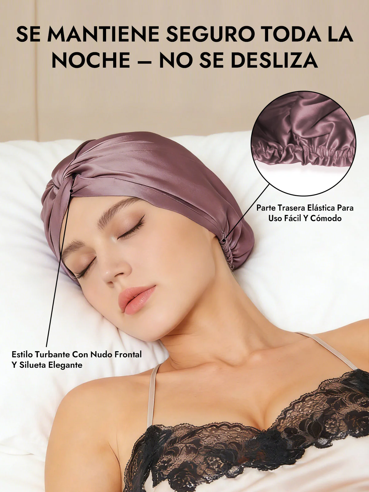 Gorro De Pura Seda Con Nudo Frontal - Image 14