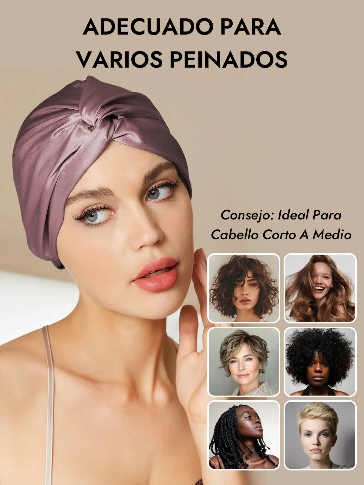 Gorro De Pura Seda Con Nudo Frontal - Image 15