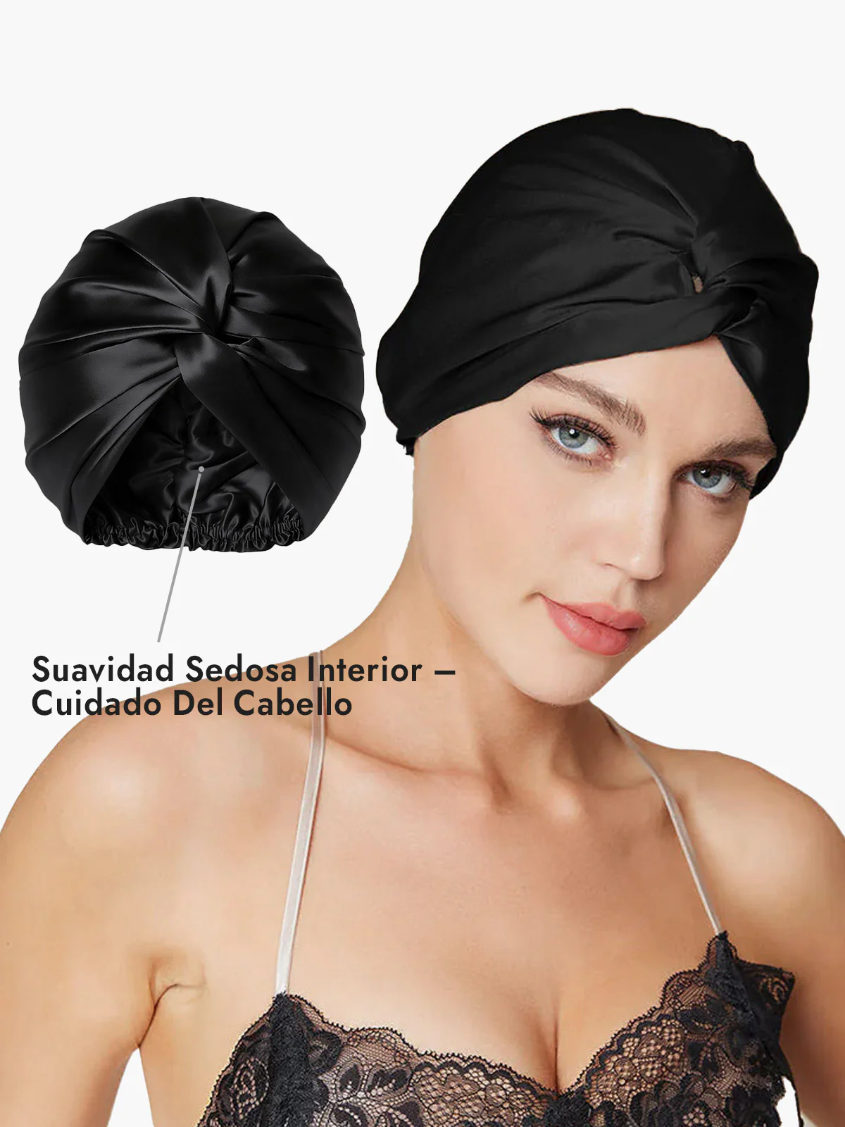 Gorro De Pura Seda Con Nudo Frontal - Image 20
