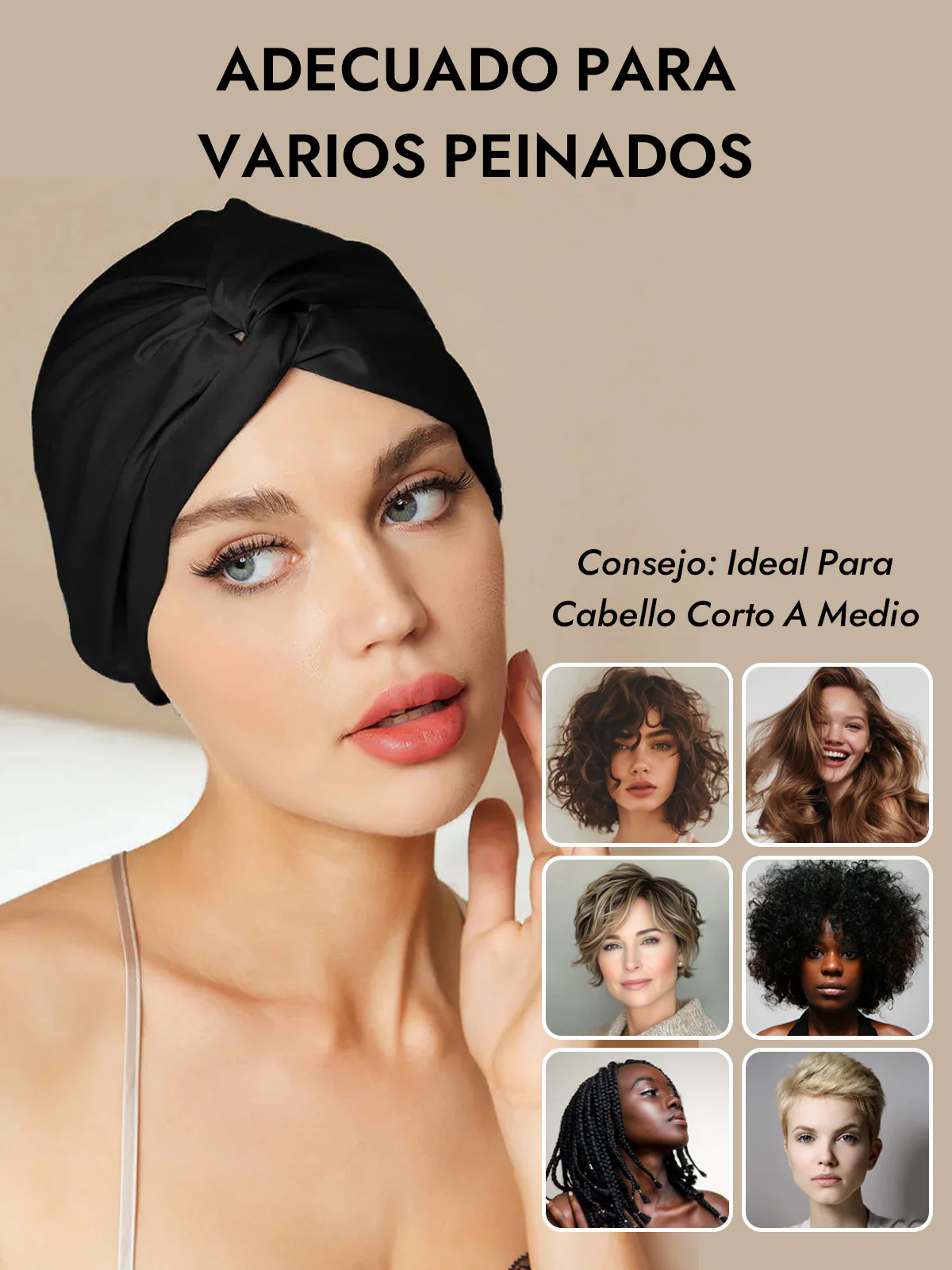 Gorro De Pura Seda Con Nudo Frontal - Image 23
