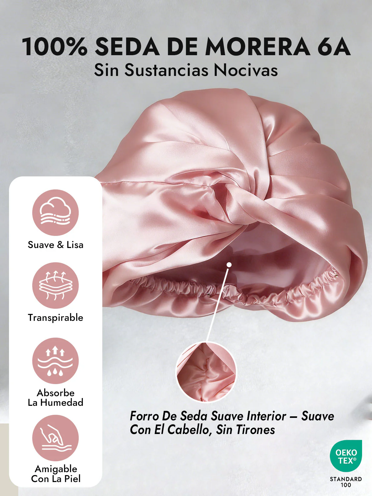 Gorro De Pura Seda Con Nudo Frontal - Image 27