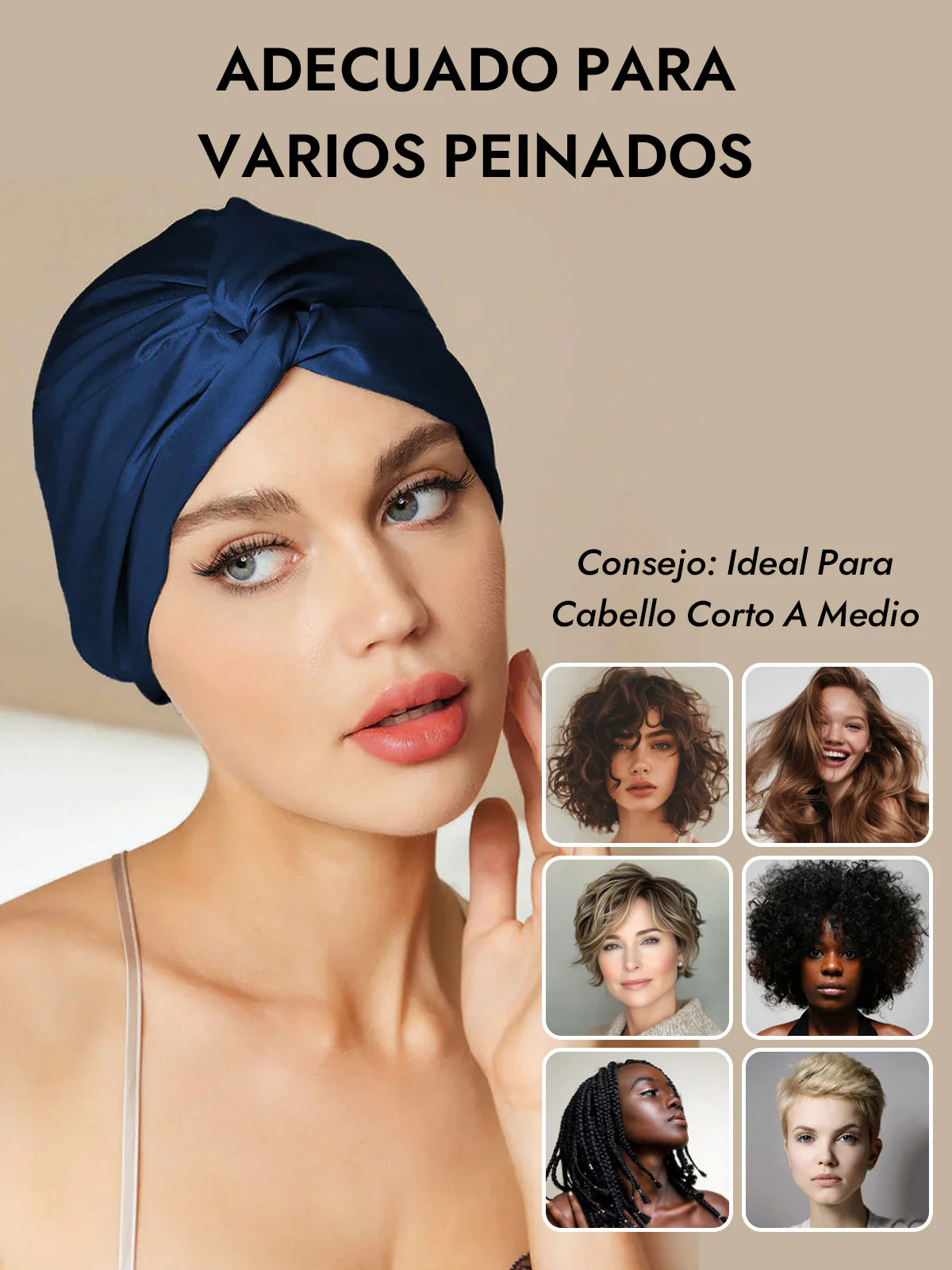 Gorro De Pura Seda Con Nudo Frontal - Image 39