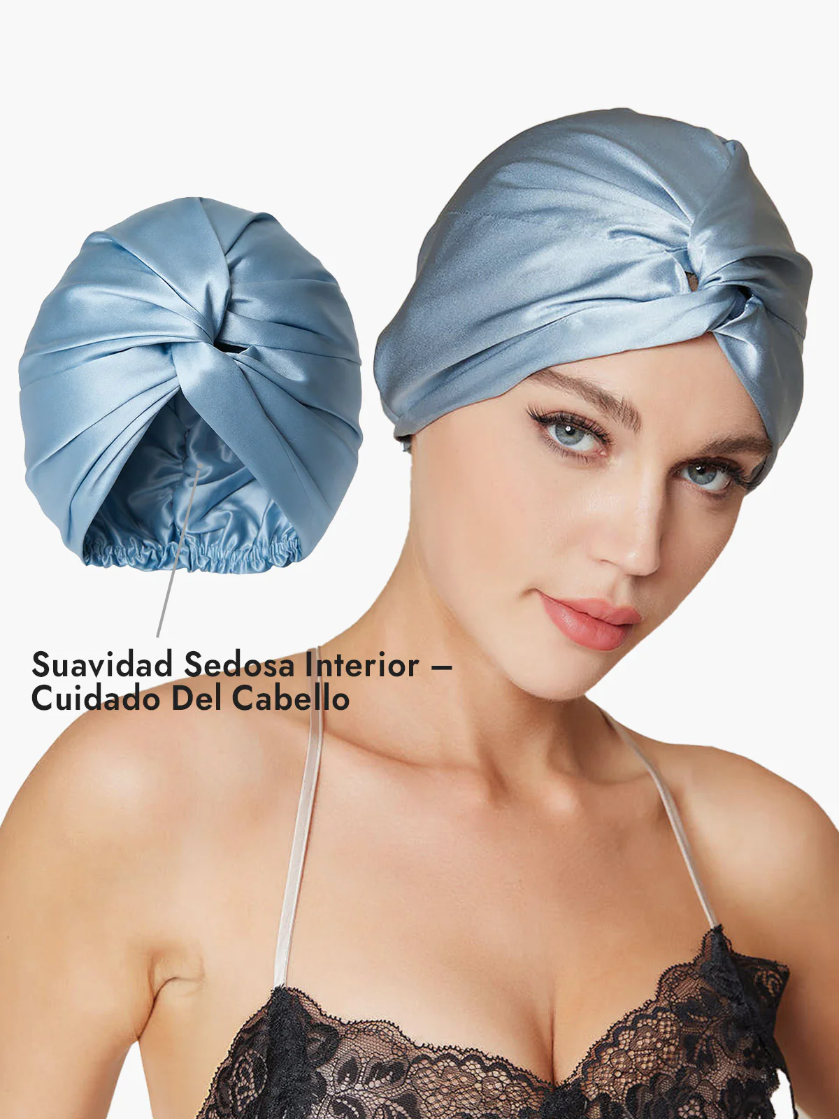 Gorro De Pura Seda Con Nudo Frontal - Image 4
