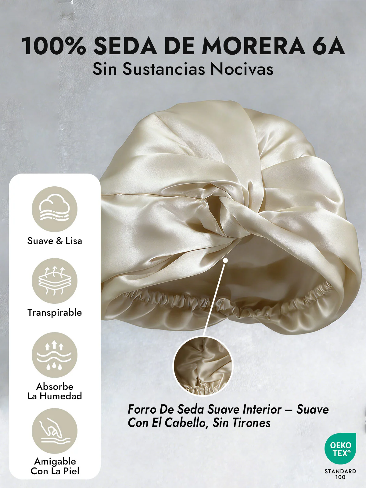 Gorro De Pura Seda Con Nudo Frontal - Image 43