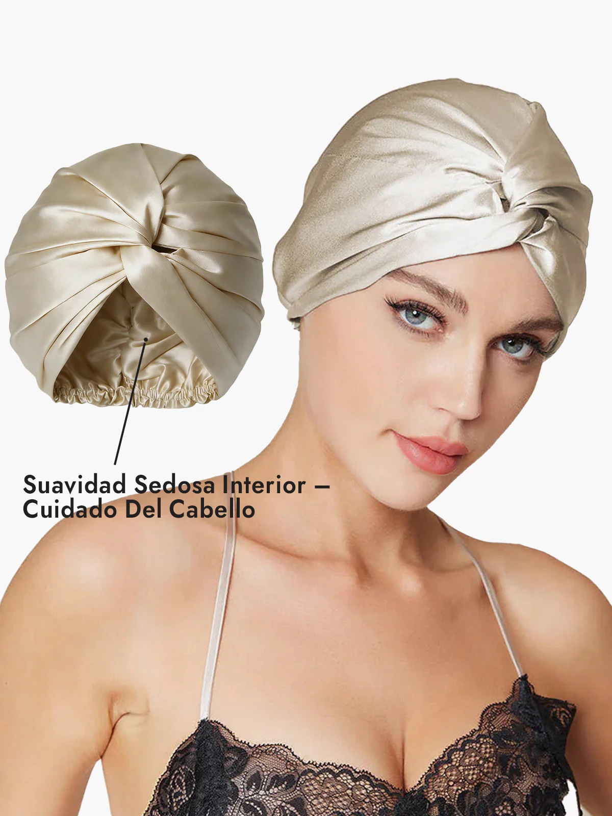 Gorro De Pura Seda Con Nudo Frontal - Image 44