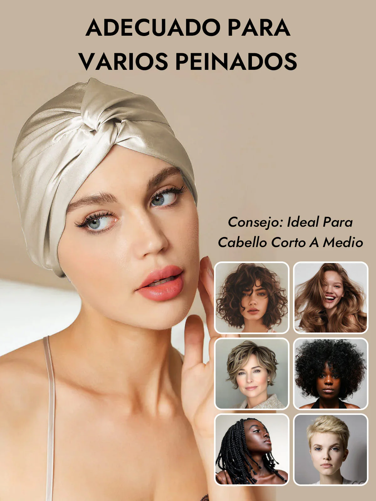 Gorro De Pura Seda Con Nudo Frontal - Image 47