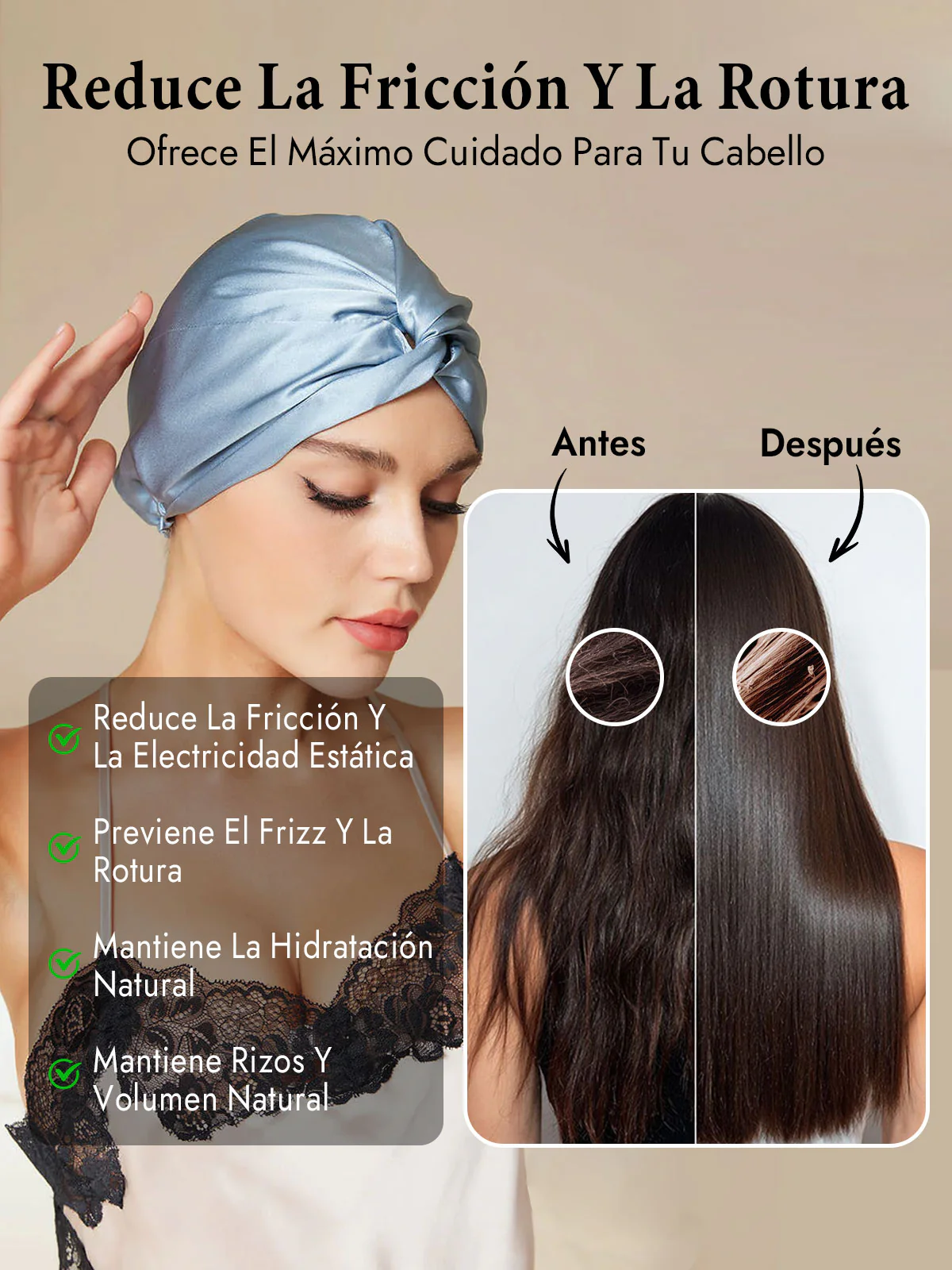 Gorro De Pura Seda Con Nudo Frontal - Image 5