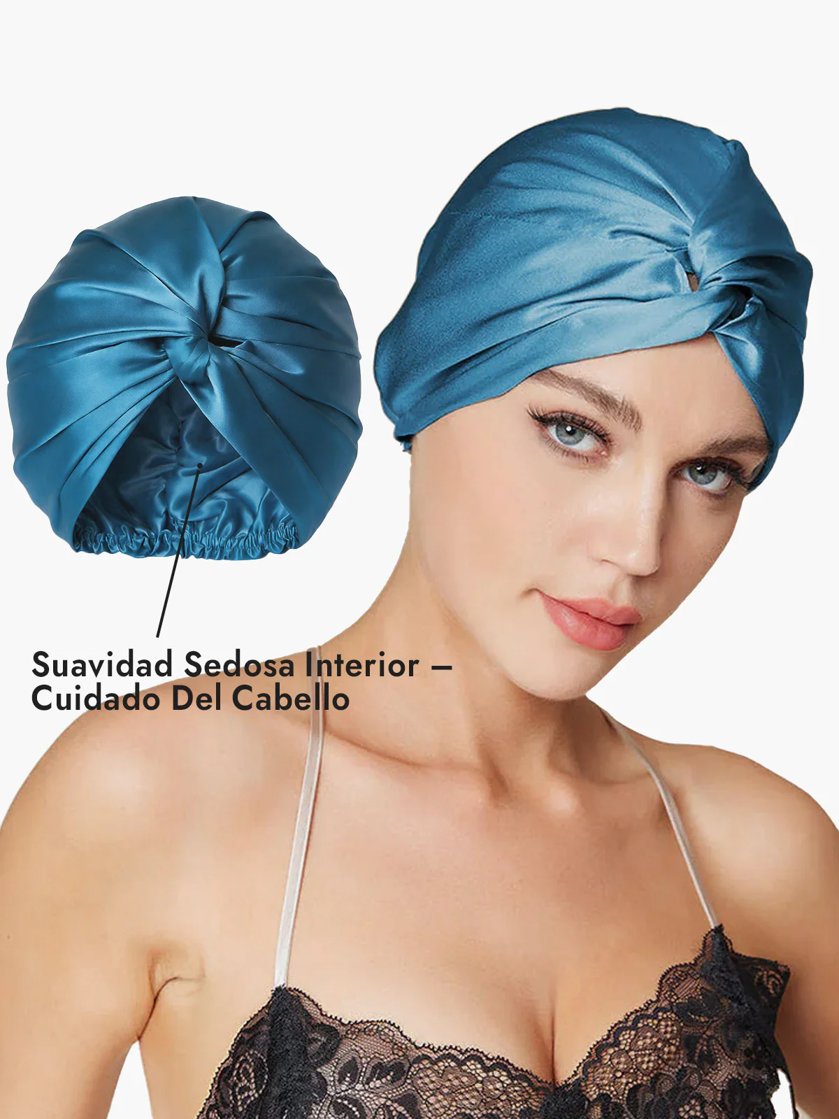 Gorro De Pura Seda Con Nudo Frontal - Image 52