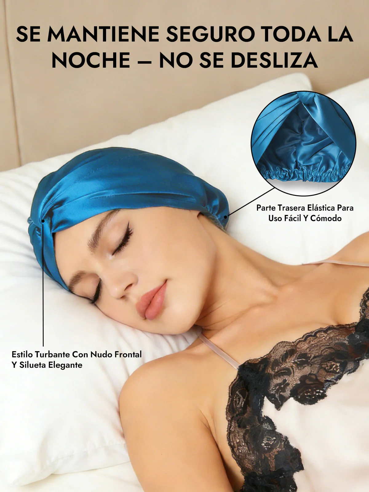 Gorro De Pura Seda Con Nudo Frontal - Image 54