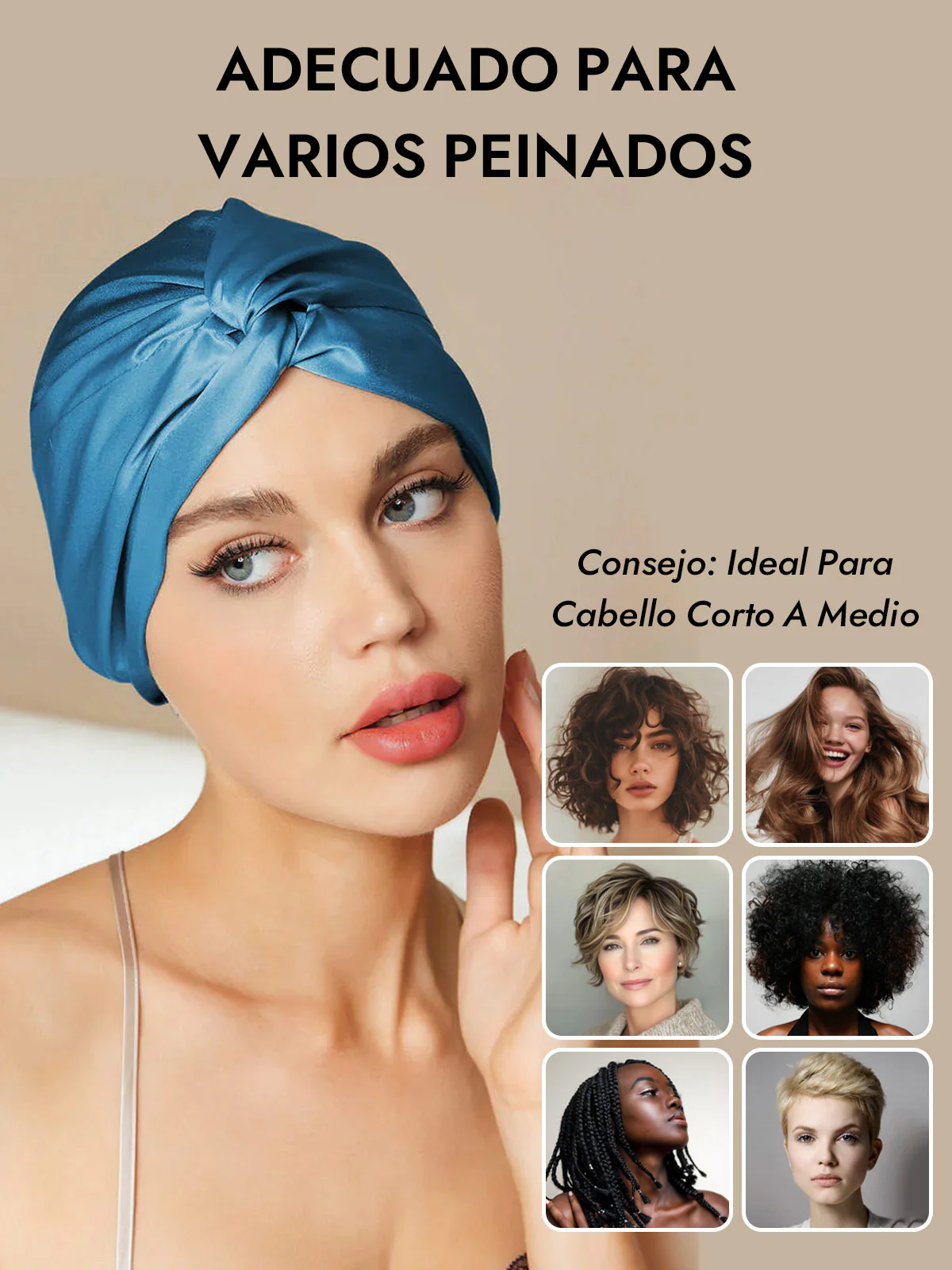 Gorro De Pura Seda Con Nudo Frontal - Image 55