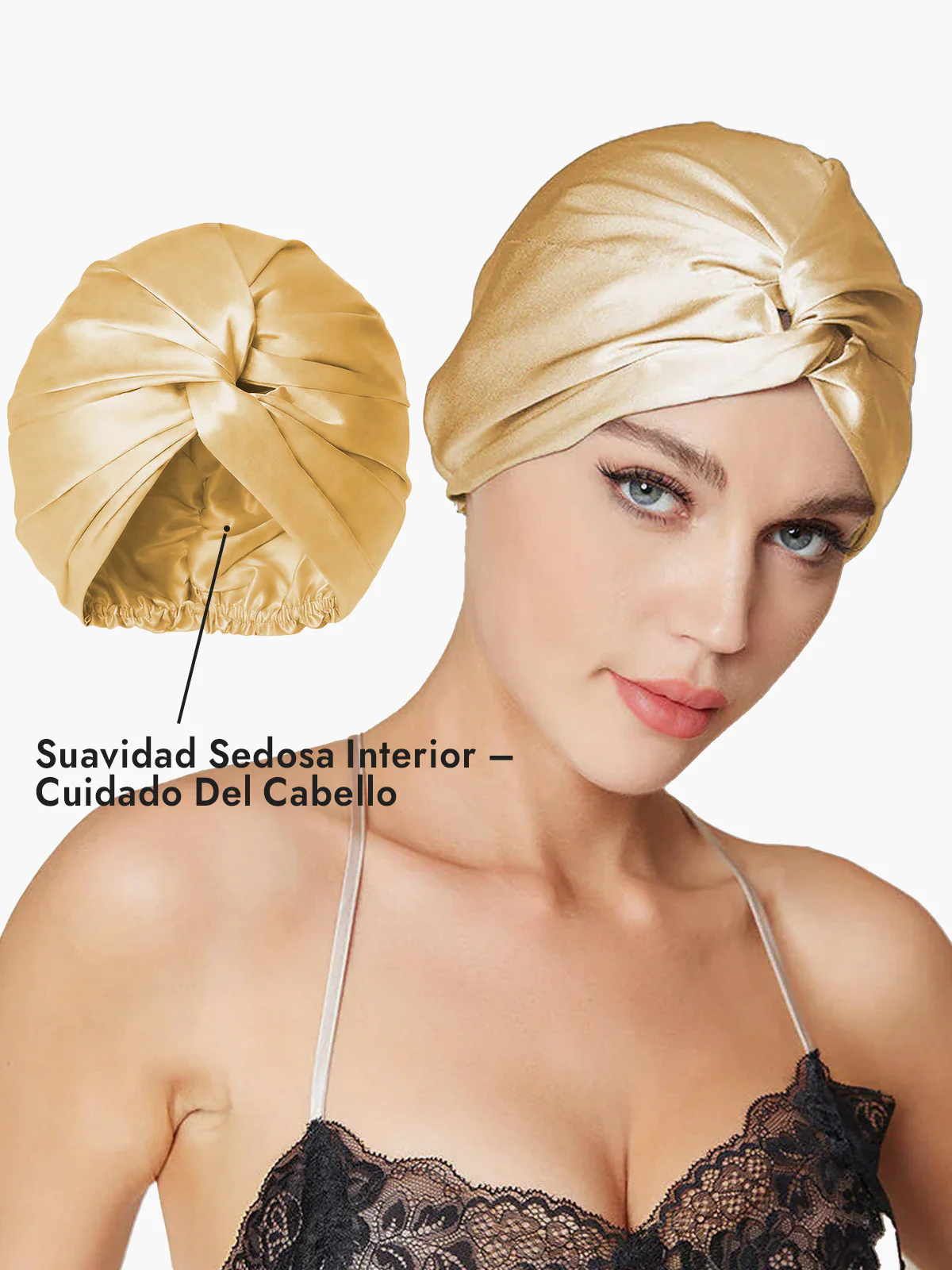 Gorro De Pura Seda Con Nudo Frontal - Image 60
