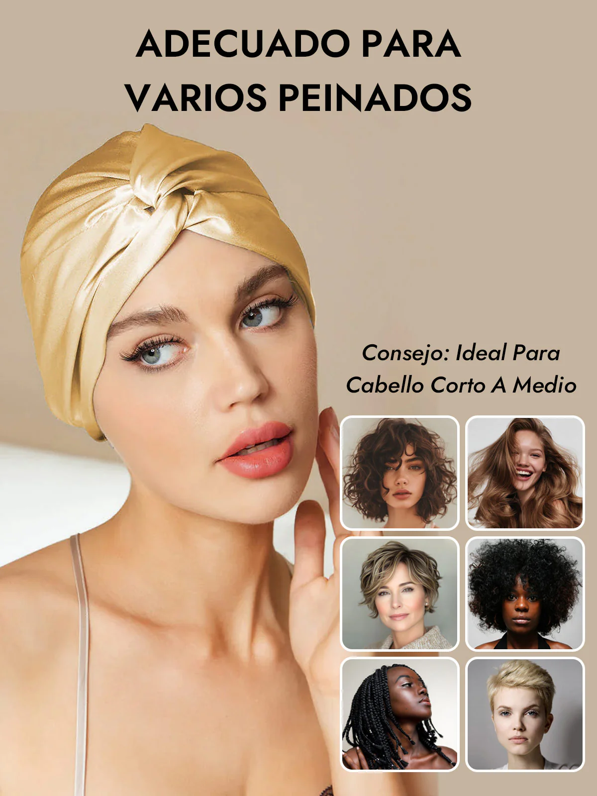Gorro De Pura Seda Con Nudo Frontal - Image 63