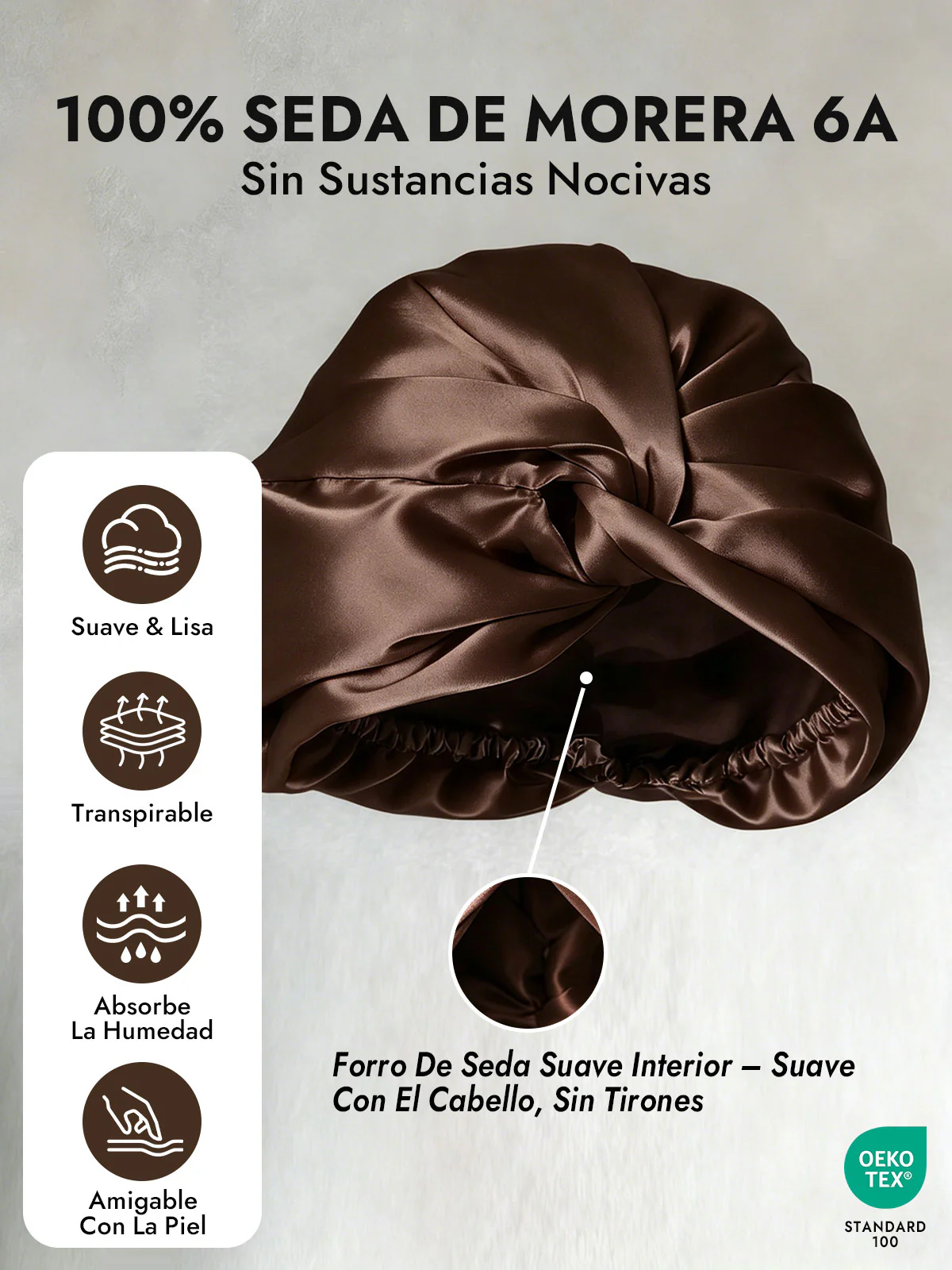 Gorro De Pura Seda Con Nudo Frontal - Image 67