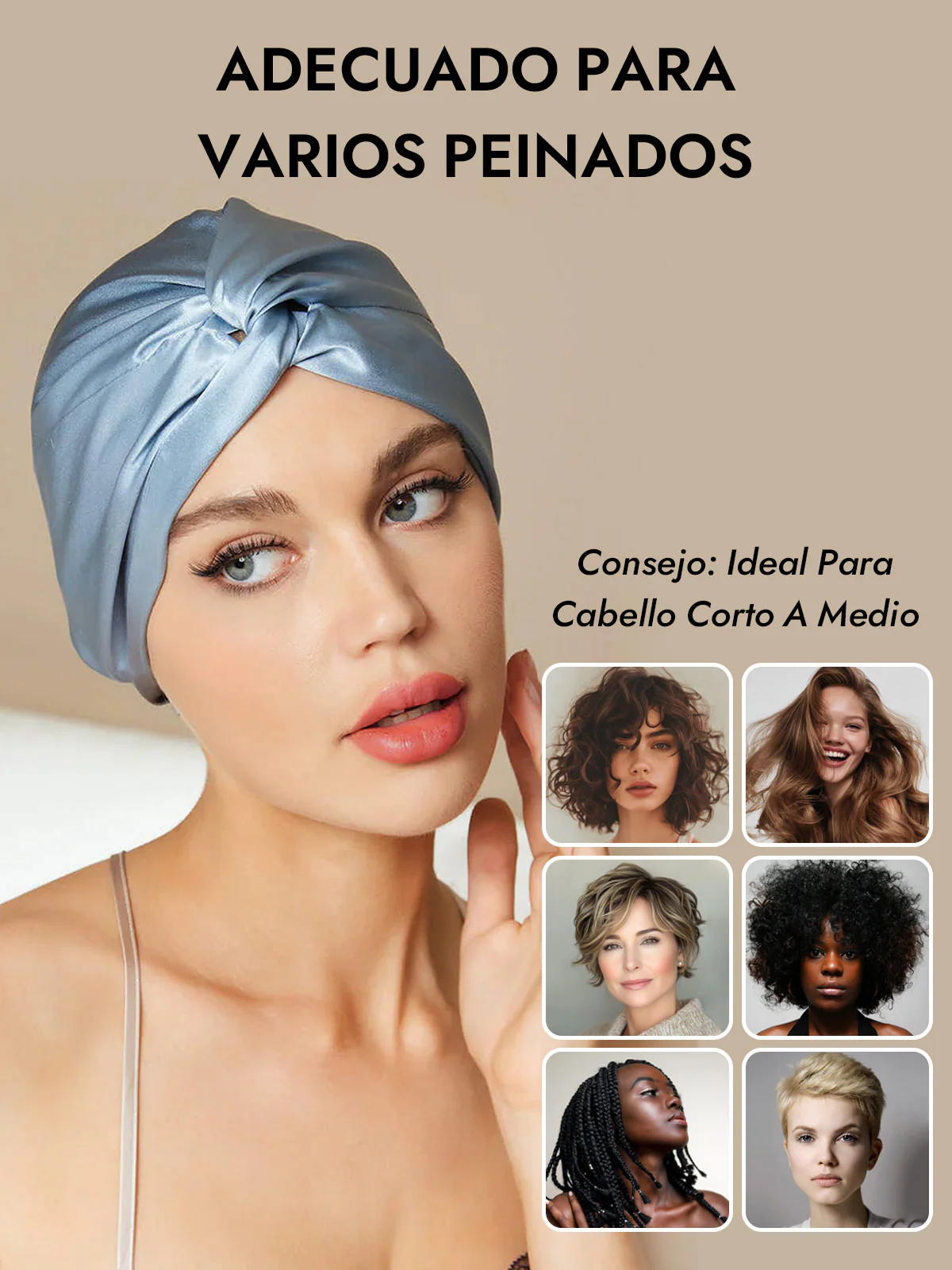 Gorro De Pura Seda Con Nudo Frontal - Image 7