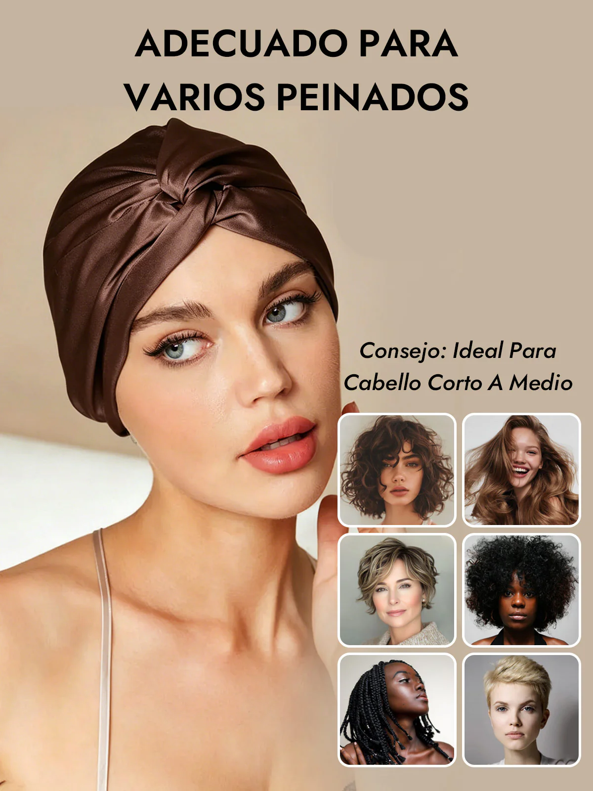 Gorro De Pura Seda Con Nudo Frontal - Image 71