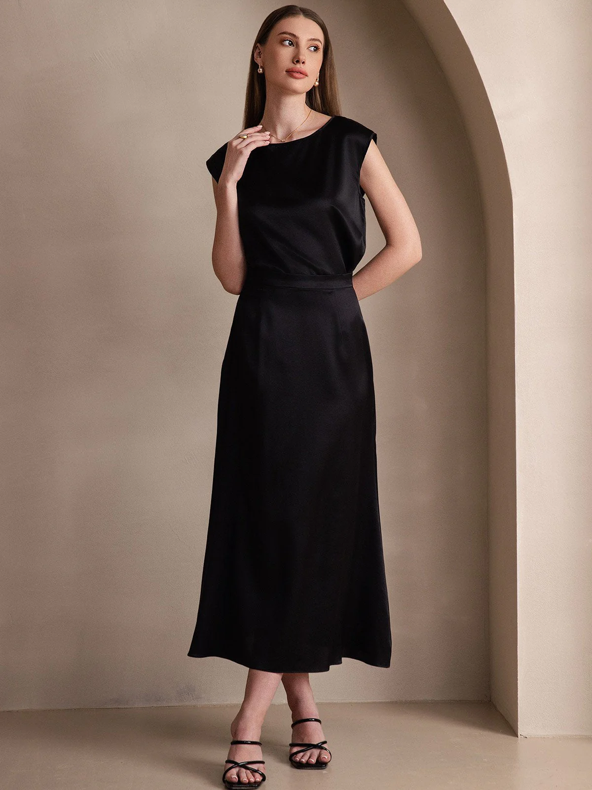 19Momme Falda Maxi Clásica De Seda - Image 32