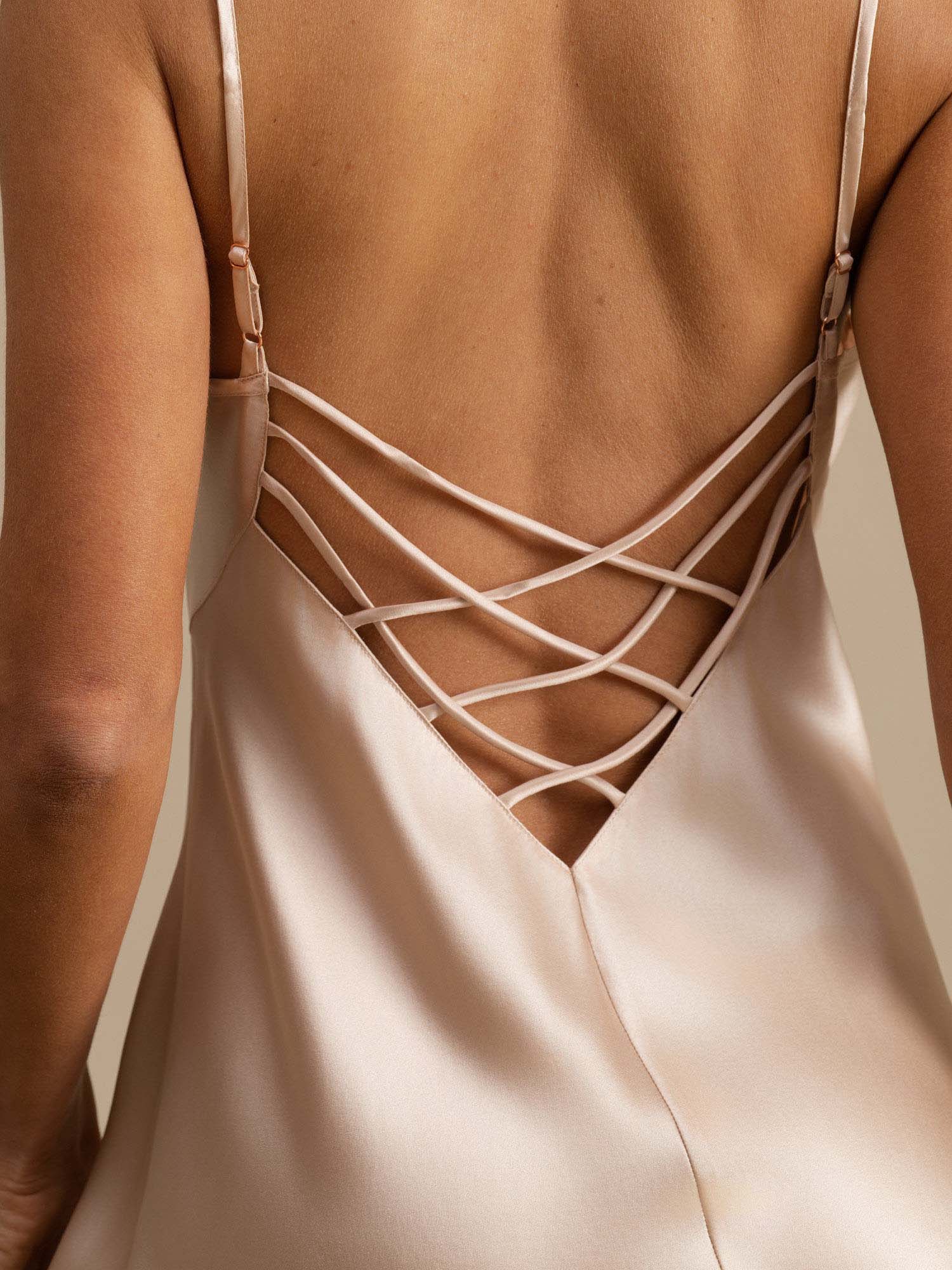 Vestido de pura seda con espalda cruzada - Image 21