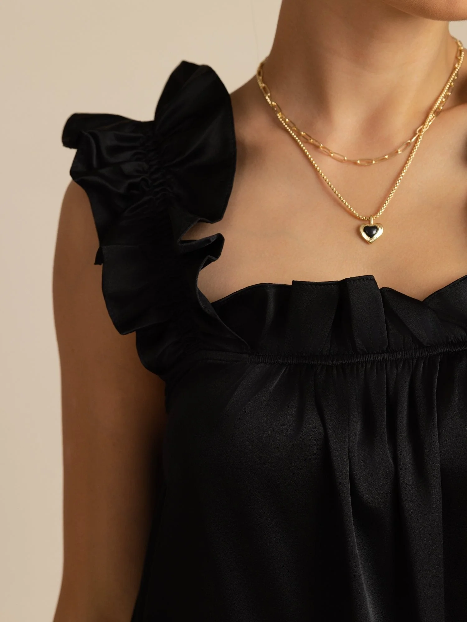 Camisón Corto Babydoll De Seda 19Momme Con Tirantes Con Volantes Escote Cuadrado Corte En A - Image 18