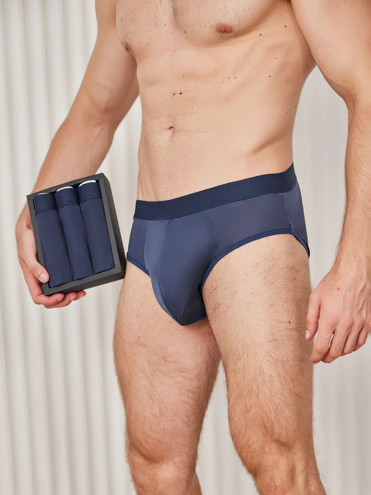 3 Piezas Calzoncillos Hombre Transpirables en Seda Pura - Image 11