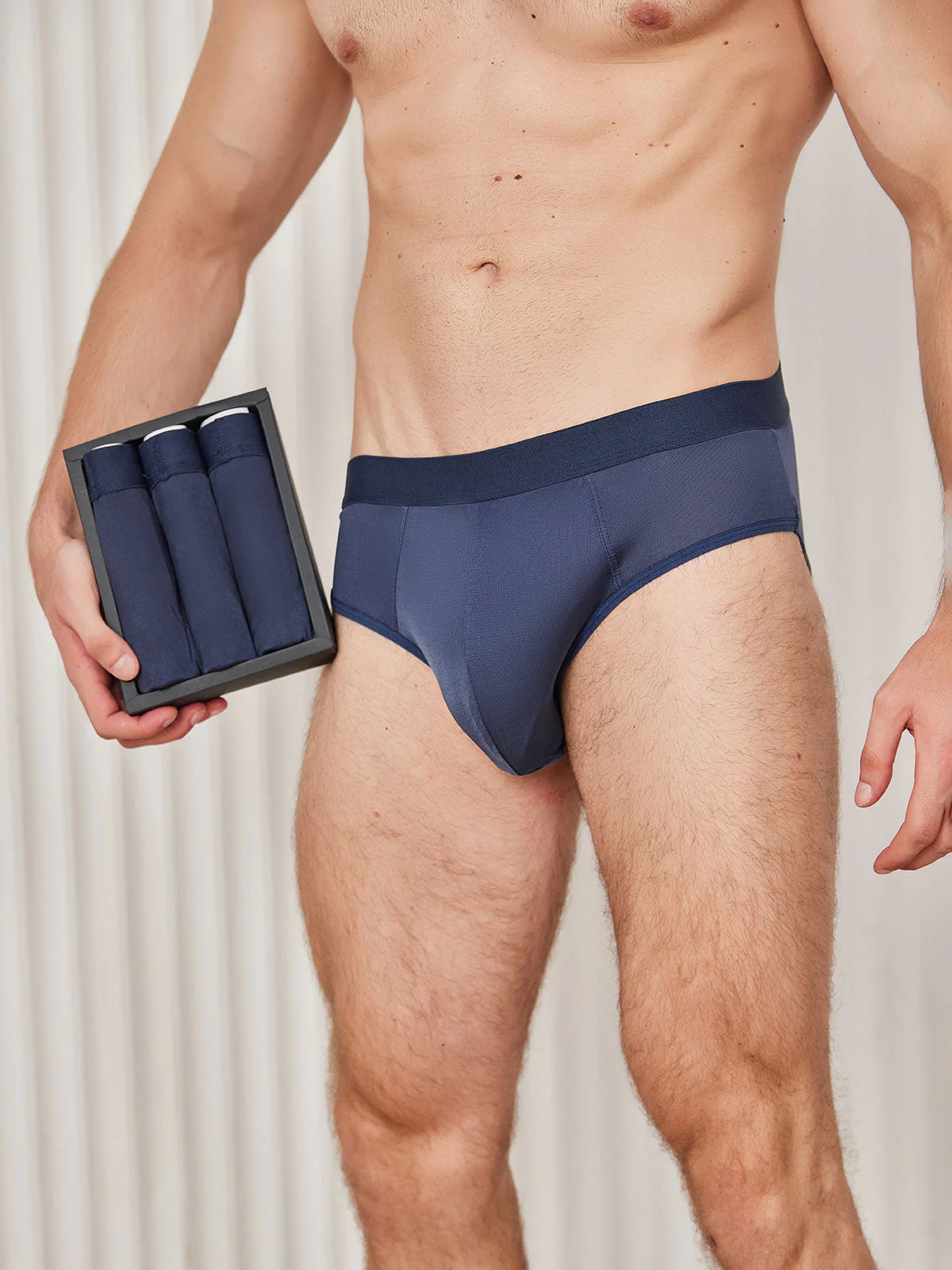 3 Piezas Calzoncillos Hombre Transpirables en Seda Pura - Image 12