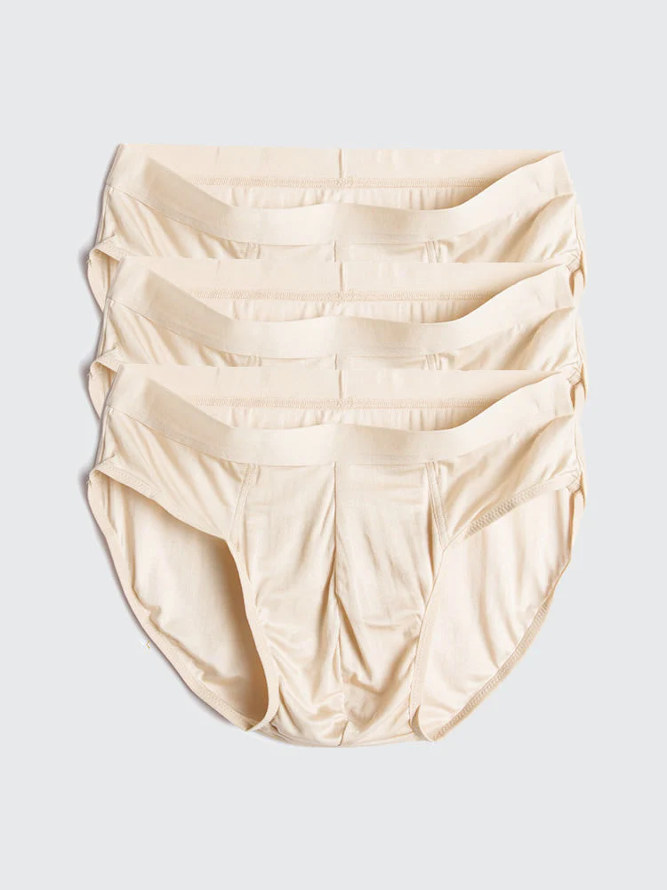 3 Piezas Calzoncillos Hombre Transpirables en Seda Pura - Image 19