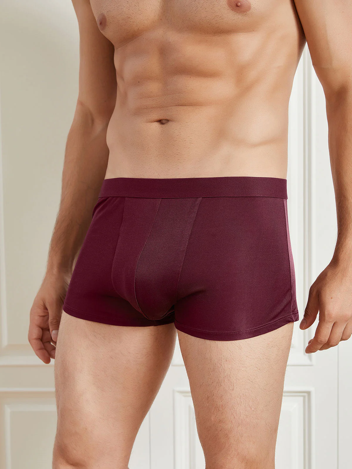 3 Piezas De Ropa Interior Tipo Bóxer De Seda Pura Para Hombre - Image 12