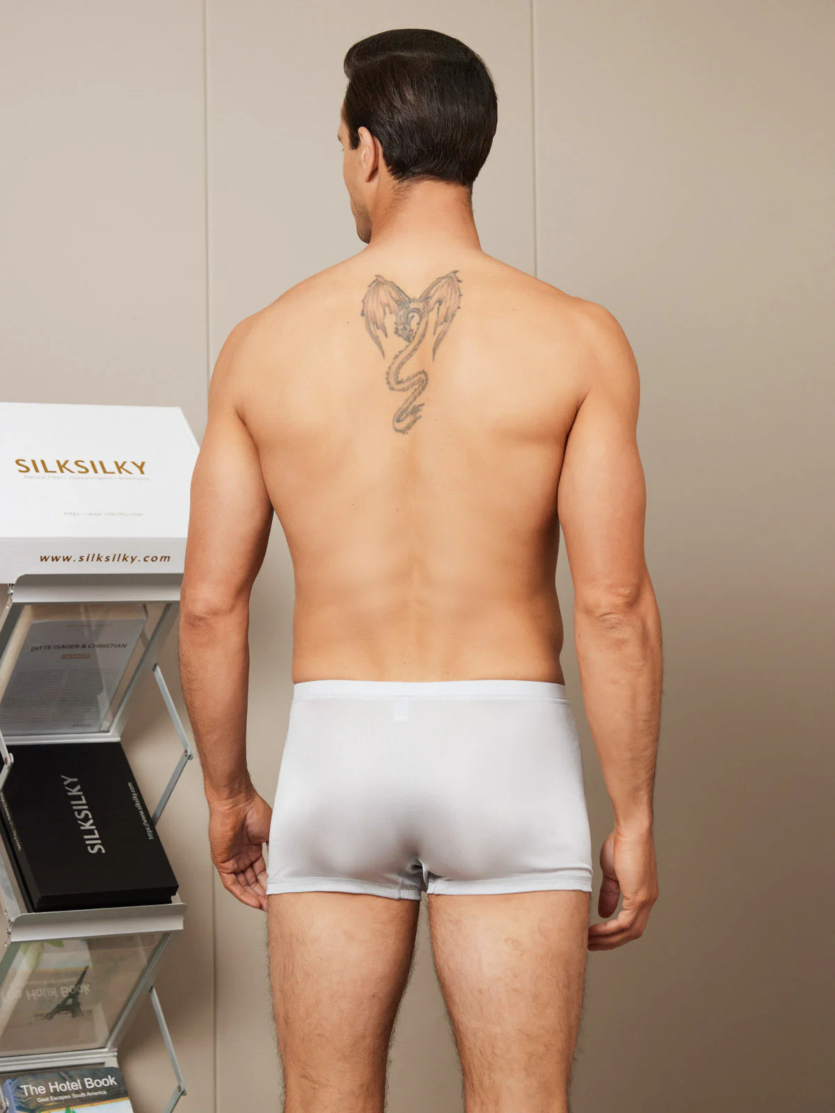 3 Piezas Bóxer Hombre en Seda Pura - Image 9