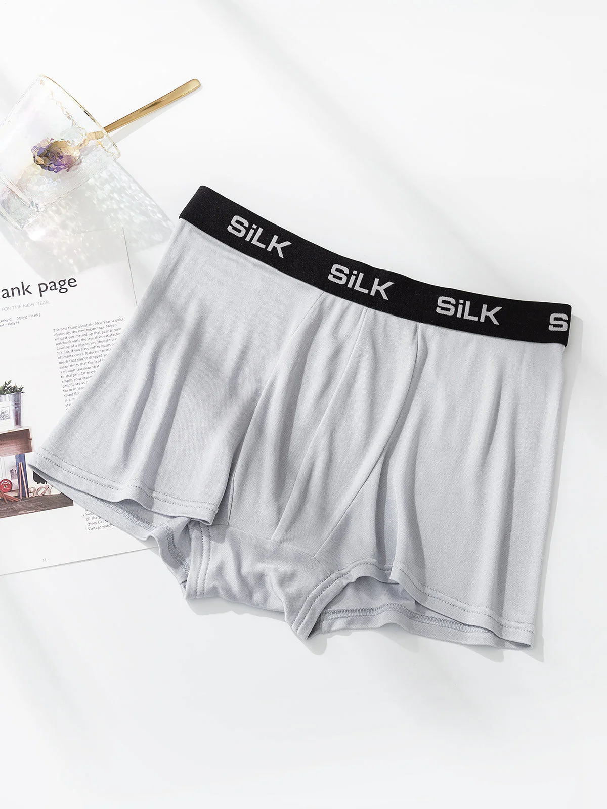 3 Piezas De Ropa Interior Tipo Bóxer De Seda Pura Ultrasuave Y Cómoda Para Hombre - Image 14
