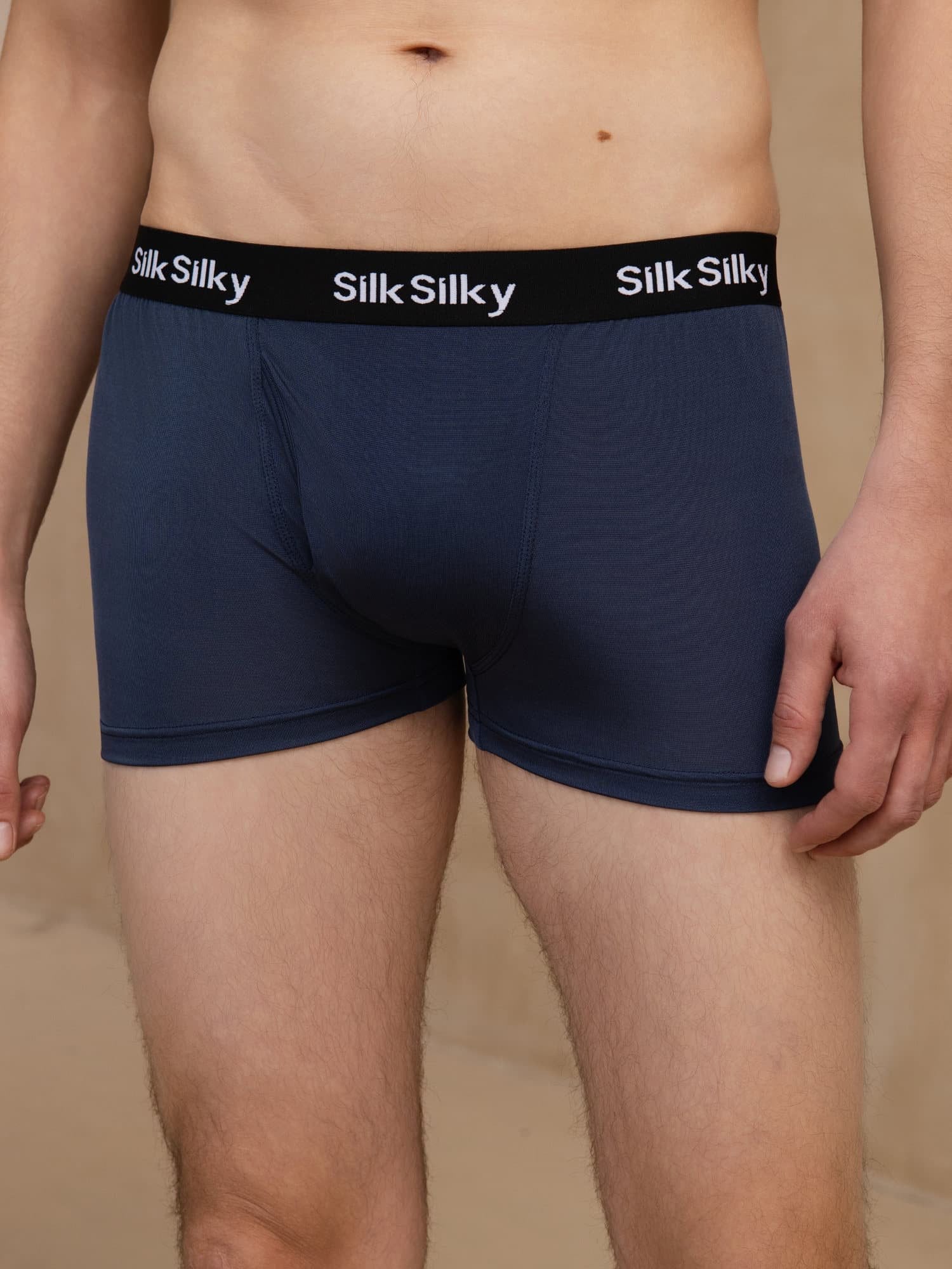 3 Piezas Seda Pura Hombres Comodidad Transpirable Boxer Brief Ropa Interior - Image 12
