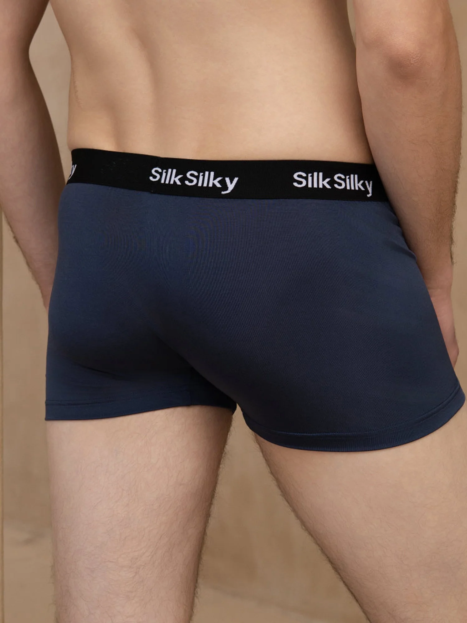 3 Piezas Seda Pura Hombres Comodidad Transpirable Boxer Brief Ropa Interior - Image 2