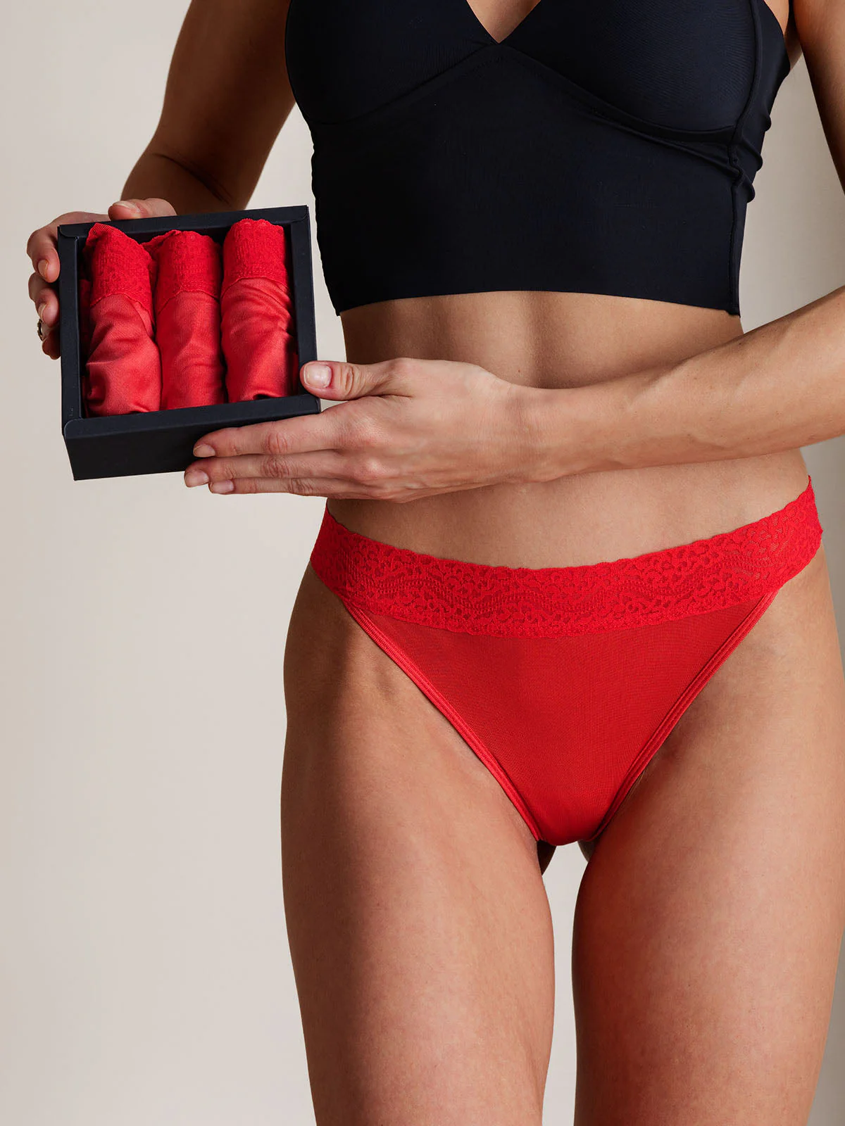 3 uds bragas Thong de flores de encaje de punto de Pure Silk (sujetador no incluido) - Image 14