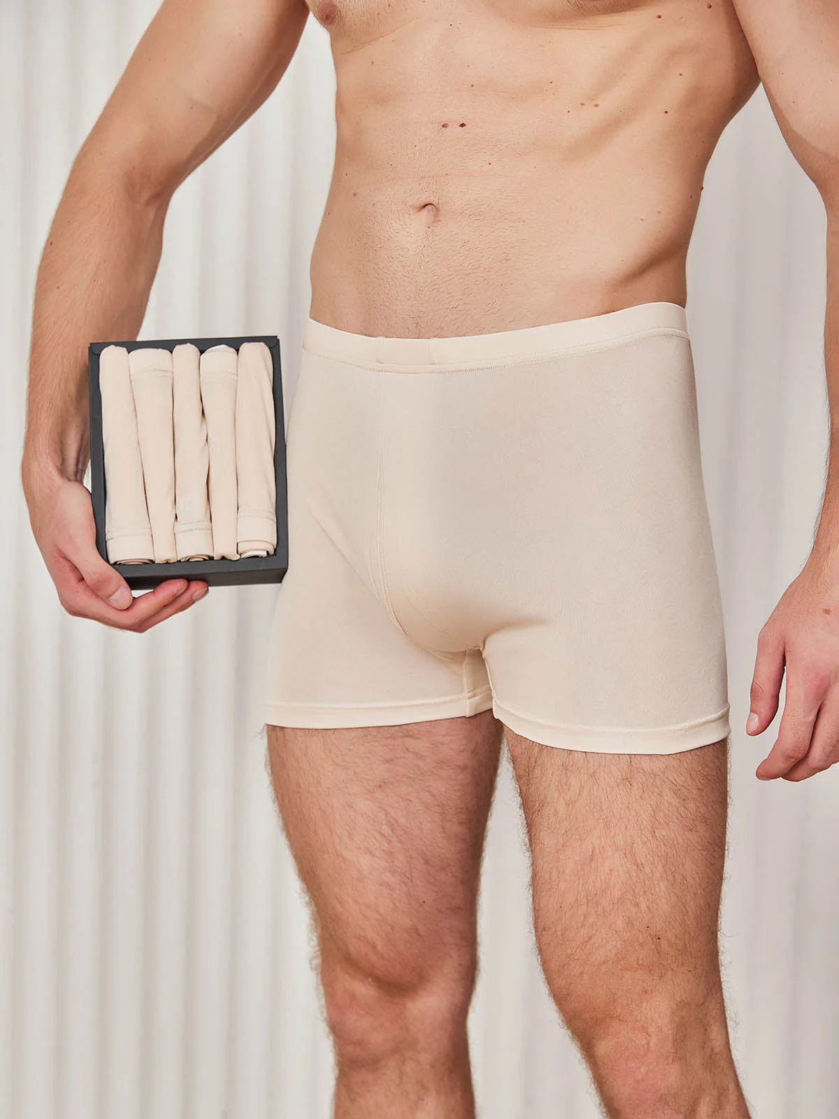 5 Piezas Bóxers de Hombre en Seda Pura con Bragueta - Image 9