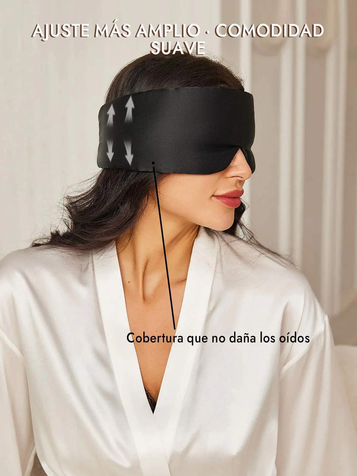 Elegante antifaz para dormir de seda de una pieza - Image 11