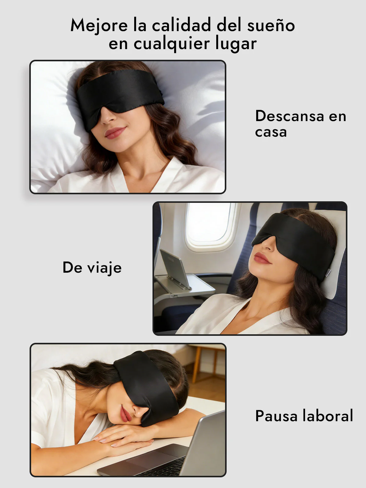 Elegante antifaz para dormir de seda de una pieza - Image 12
