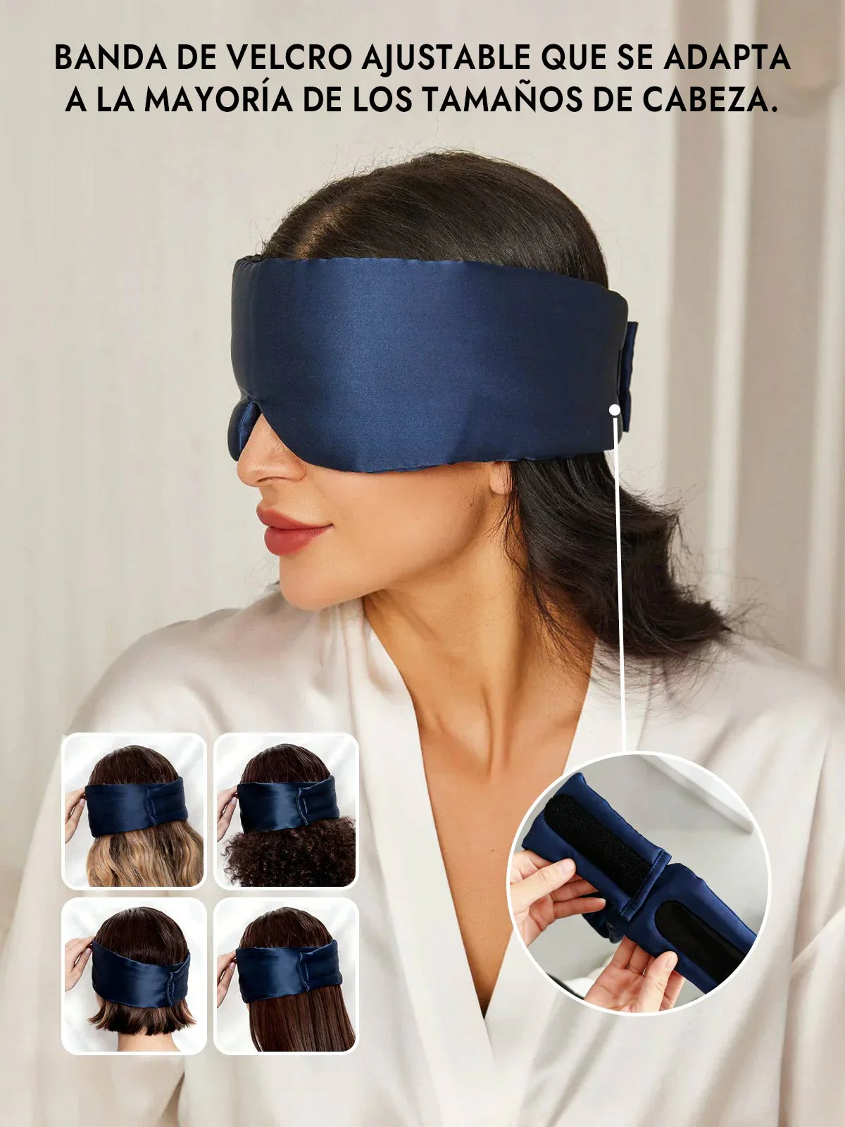 Elegante antifaz para dormir de seda de una pieza - Image 16