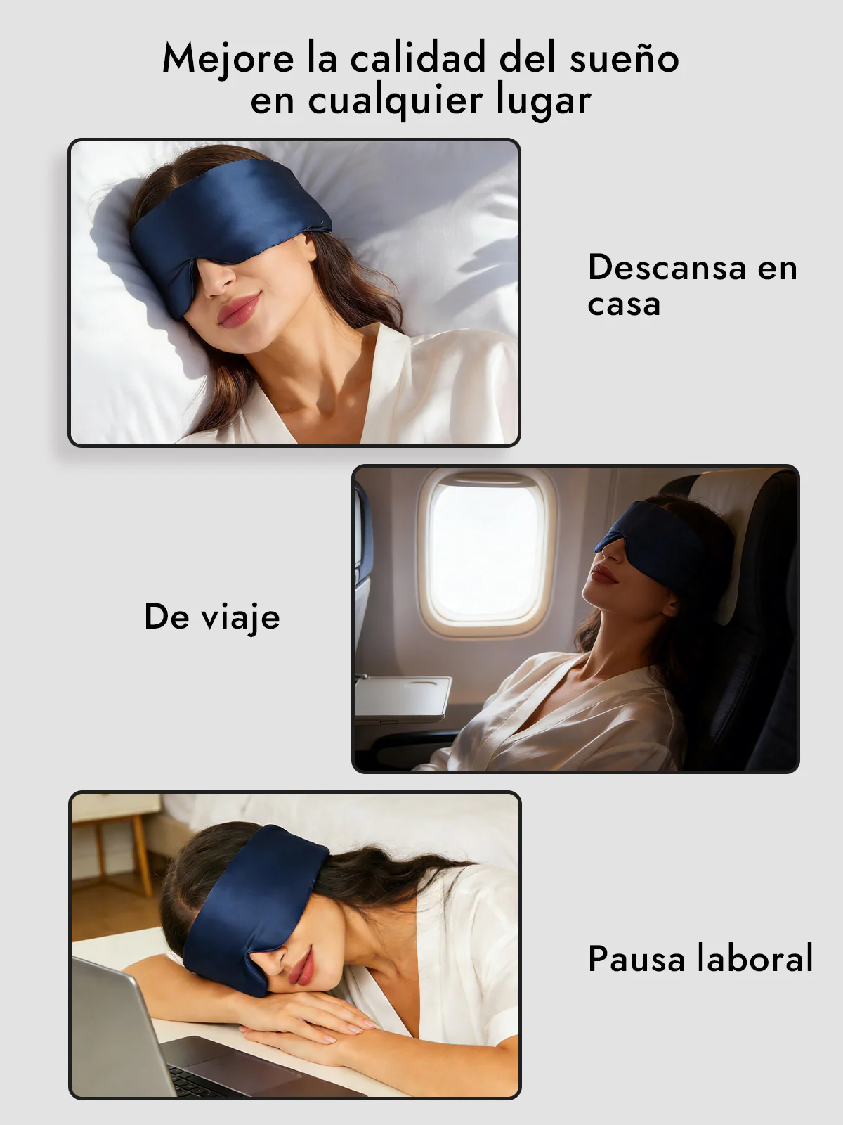Elegante antifaz para dormir de seda de una pieza - Image 18