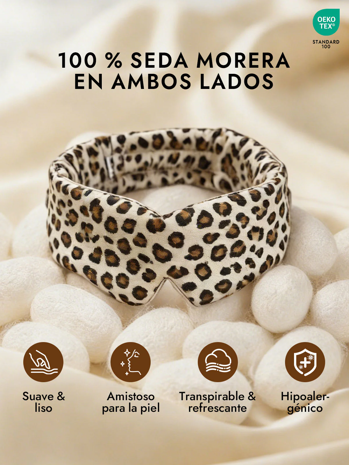 Elegante antifaz para dormir de seda de una pieza - Image 20
