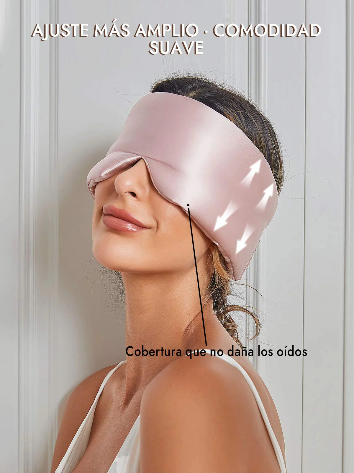Elegante antifaz para dormir de seda de una pieza - Image 3