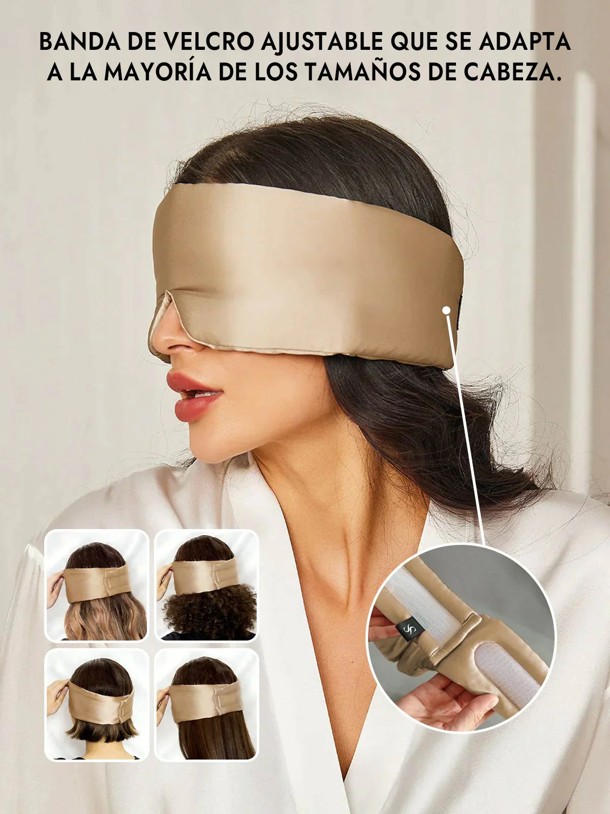 Elegante antifaz para dormir de seda de una pieza - Image 34
