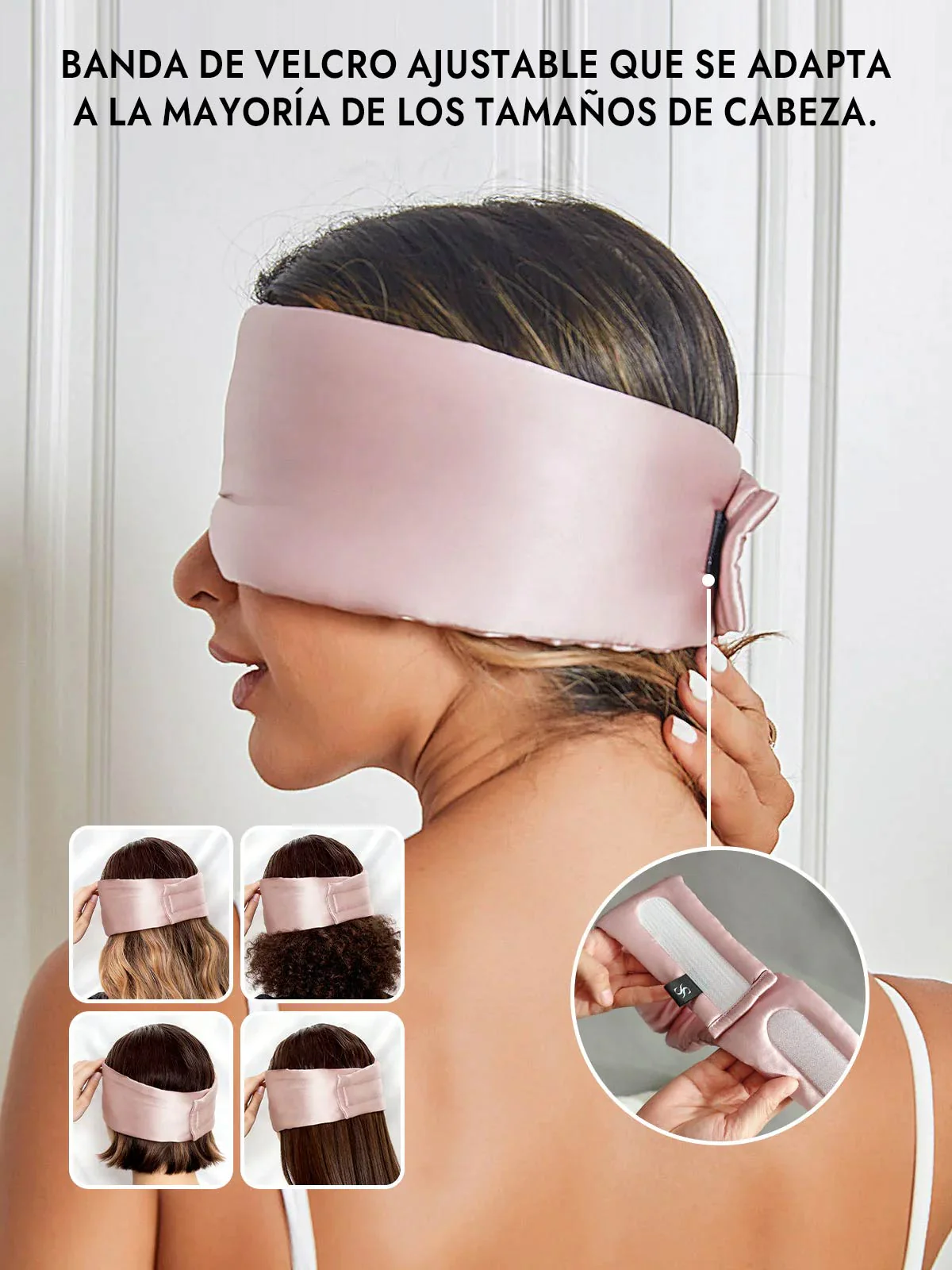 Elegante antifaz para dormir de seda de una pieza - Image 4