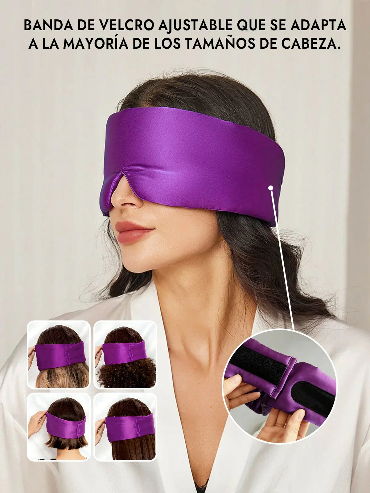 Elegante antifaz para dormir de seda de una pieza - Image 40