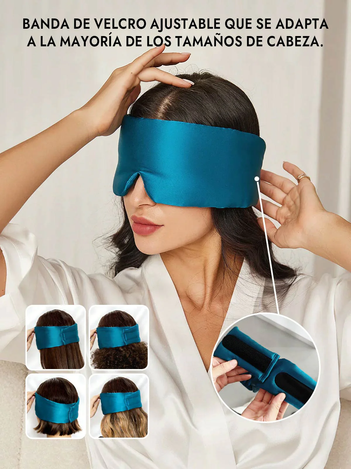 Elegante antifaz para dormir de seda de una pieza - Image 46