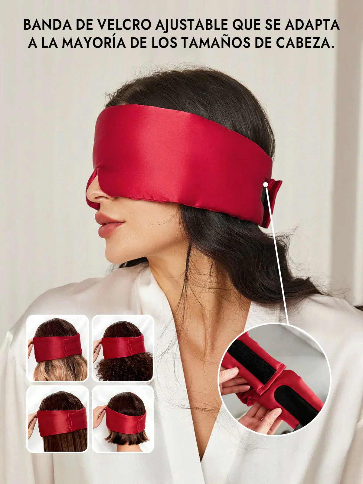 Elegante antifaz para dormir de seda de una pieza - Image 52