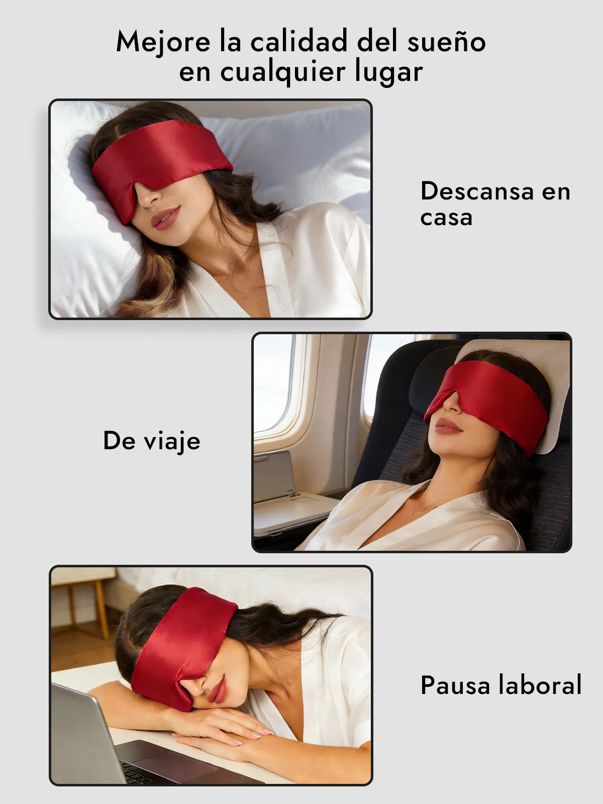 Elegante antifaz para dormir de seda de una pieza - Image 54