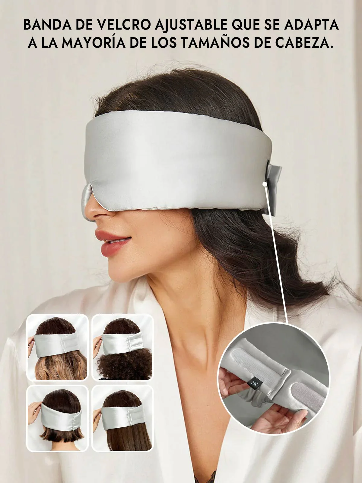 Elegante antifaz para dormir de seda de una pieza - Image 58