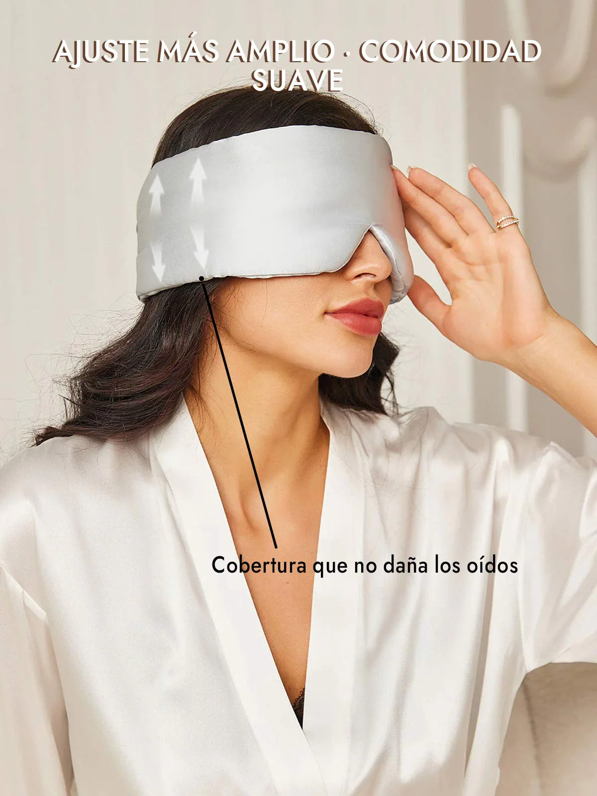 Elegante antifaz para dormir de seda de una pieza - Image 59